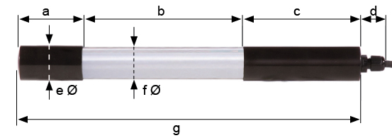 Dimensions KIRA LED tube light KE-LED 3003-P long