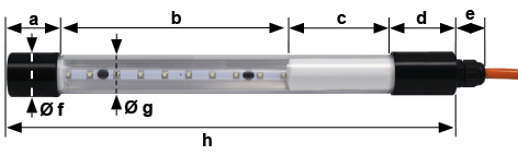 Dimensions KE LED EX 3010 ex-proof tube light