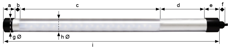 Dimensions KE LED EX 5024 tube luminaire