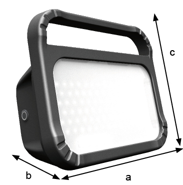 Dimensions ex-proof LED floodlight ULTRA Safe 2