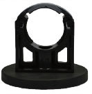 Permanent magnet, rubber coated, incl. mounting bracket