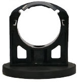Permanent magnet, rubber coated, incl. mounting bracket
